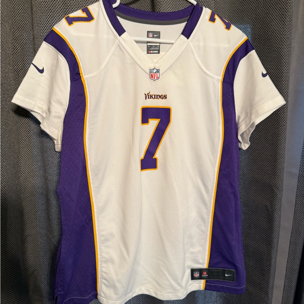 Nike White and Purple Women's Jersey
